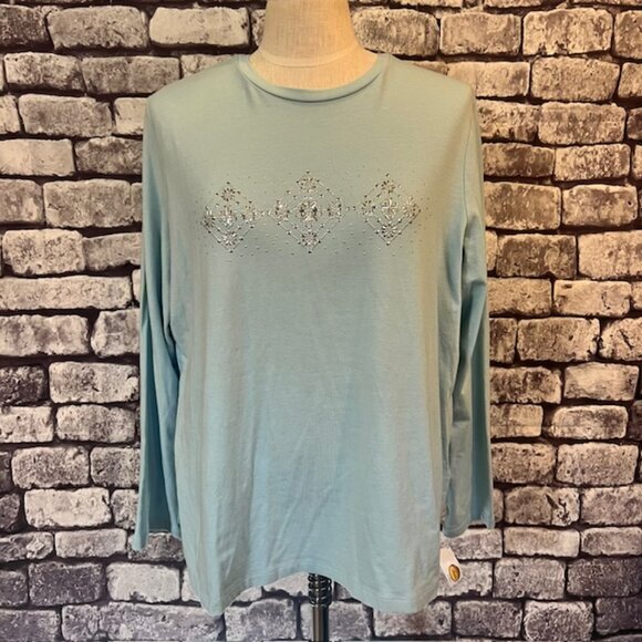 Talbots Tops - Talbots NWT Blue Long Sleeve Tee Size 1X